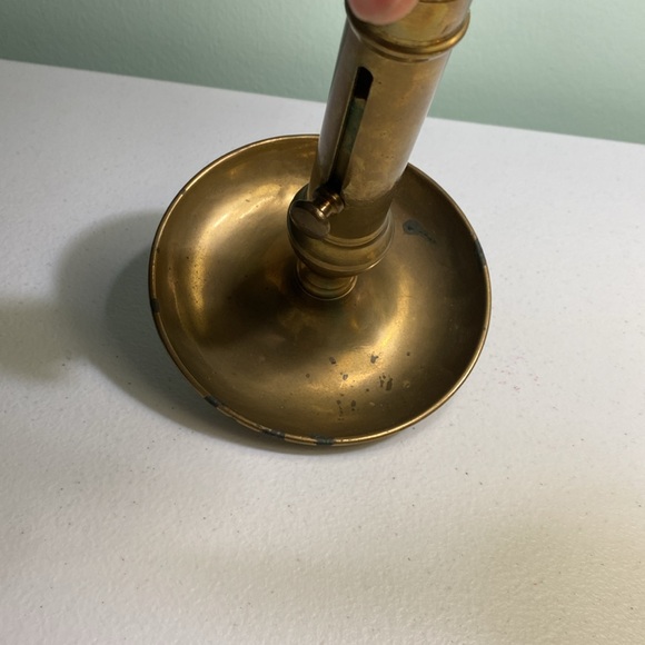 Vintage Brass Push Up Candlestick Holder - Picture 6 of 10